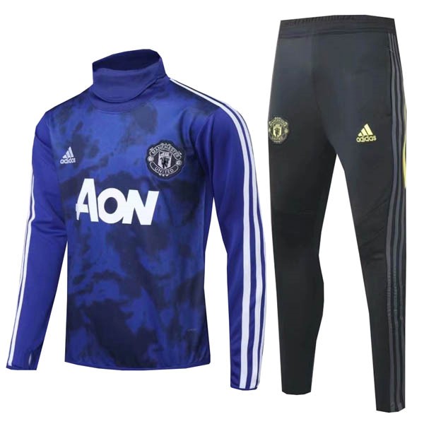 Chandal Del Manchester United 2019-2020 Azul Negro Blanco